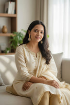 Premium Pearl Drop Statement Earrings - Handcrafted Brass