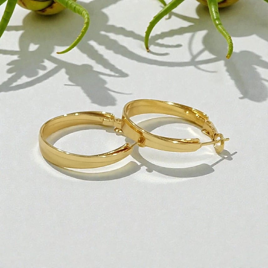 Classic Hoop Earrings - 18K Gold Plated