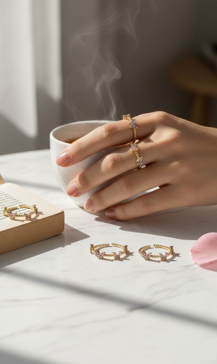Butterfly Bloom Anti-Tarnish Ring