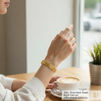 Chain-Link Bangle Bracelet - Anti-Tarnish
